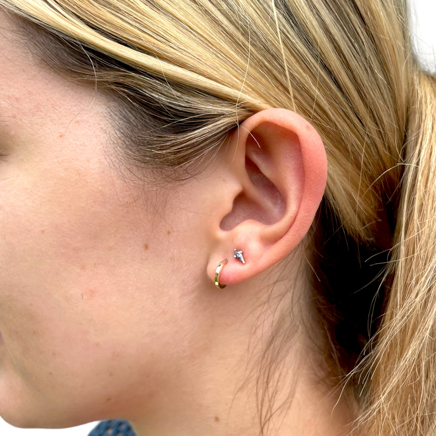 Gold Hoop Studs