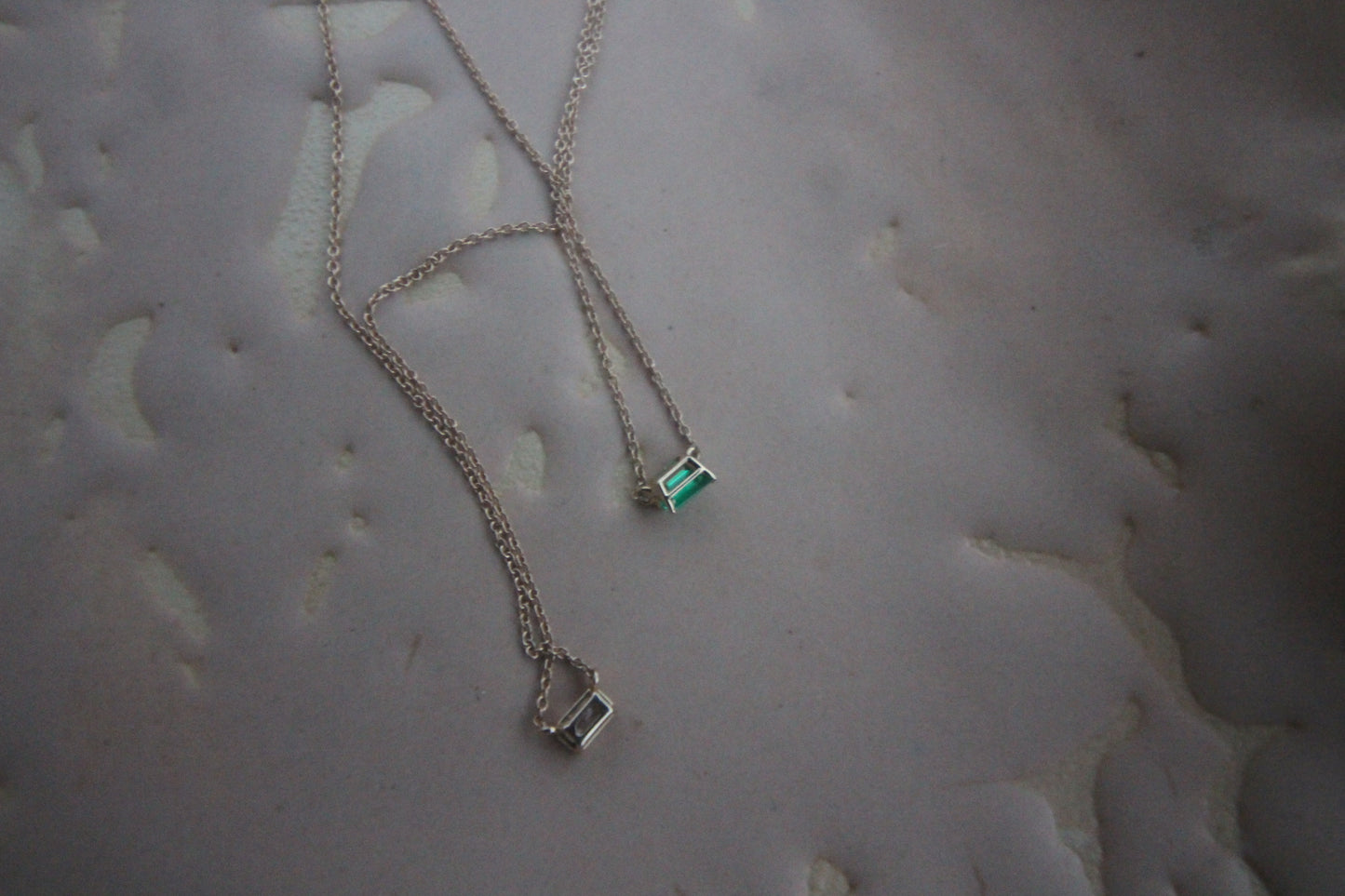 White Sapphire Horizon Necklace